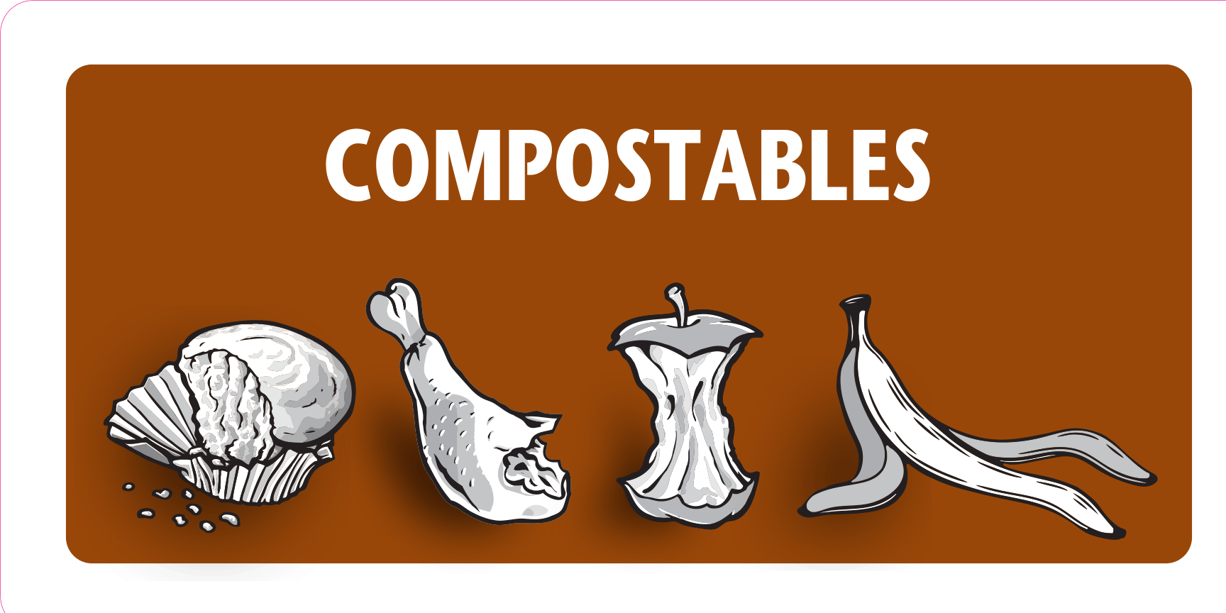 pictogramme d'aliments pour le compost 